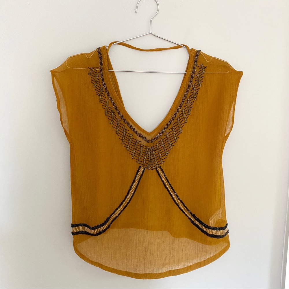 Urban Outfitters Beaded Boho Top - Picture 1 of 13